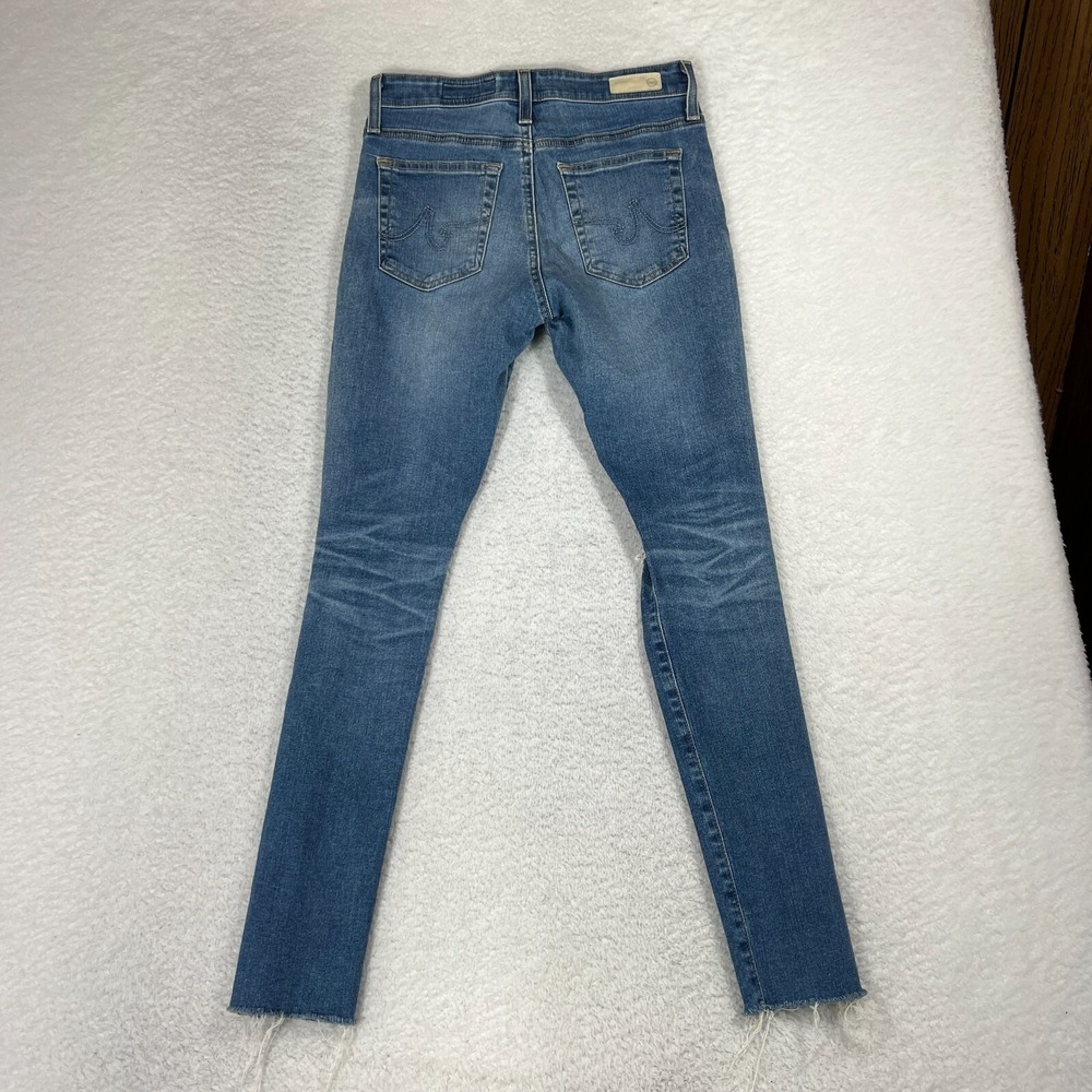 AG Jeans Womens 26R (27x28) The Farrah Skinny Ankle High Rise Blue Distressed - Picture 8 of 9